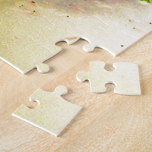 Farbenfrohe Retro Abstrakte Mohnwasserfarbe Puzzle (Seite)