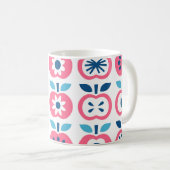 Farbenfrohe Retro Apple Nahtloses Muster Kaffeetasse (VorderseiteRechts)