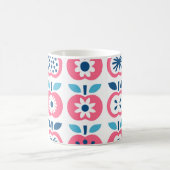 Farbenfrohe Retro Apple Nahtloses Muster Kaffeetasse (Mittel)