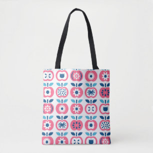 Farbenfrohe Retro Apple Nahtloses Muster Tasche