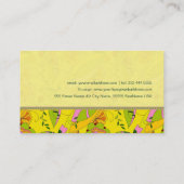 Farbenfrohe Retro Art Deco Visitenkarte (Rückseite)