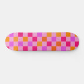 Farbenfrohe Retro Ästhetik Prüfmuster Magenta Skateboard (Horizontal)