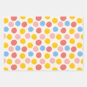 Farbenfrohe Retro ästhetische Lächelwand Geschenkpapier Set (Vorderseite 3)