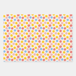 Farbenfrohe Retro ästhetische Lächelwand Geschenkpapier Set