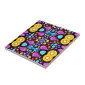 Farbenfrohe Retro-Aufnahme Kaleidoskop Abstrakt Ar Fliese (Seite)