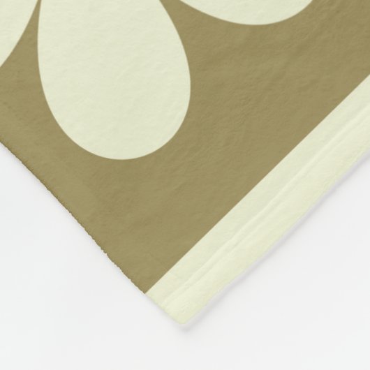 Farbenfrohe Retro-Blume auf Prüfplatine-Muster Fleecedecke (Ecke)