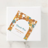 Farbenfrohe Retro-Blume der 60er 70er Jahre Geschenkanhänger (Beispiel)