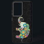 Farbenfrohe Retro-Blume Elefantendesign Samsung Galaxy Hülle<br><div class="desc">Retro-Blume in Elefantenform. Dekoriert mit Bildern von Diamantstiften. Design ist auf anderen Produkten erhältlich und kann bei jedem von Zazzle angebotenen Produkt angefordert werden.</div>