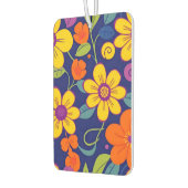 Farbenfrohe Retro-Blume im Dopaminstil Autolufterfrischer (Links)