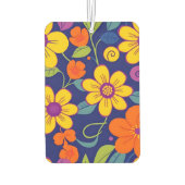 Farbenfrohe Retro-Blume im Dopaminstil Autolufterfrischer (Rückseite)