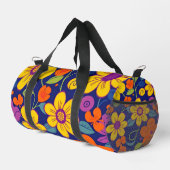 Farbenfrohe Retro-Blume im Dopaminstil Duffle Bag (Rechte Ecke)