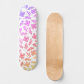 Farbenfrohe Retro Blume Leaf Art Skateboard (Vorderseite)