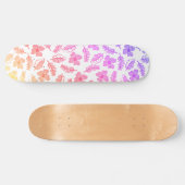 Farbenfrohe Retro Blume Leaf Art Skateboard (Horizontal)