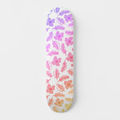 Farbenfrohe Retro Blume Leaf Art Skateboard (Vorderseite)