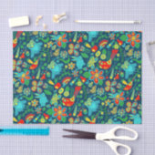 Farbenfrohe Retro-Blume Vögel & Schmetterlinge Seidenpapier (Handwerk)