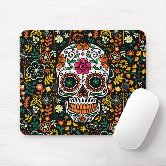 Farbenfrohe Retro-Blume Zuckerhut Mousepad (Mit Mouse)