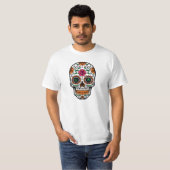 Farbenfrohe Retro-Blume Zuckerhut T-Shirt (Vorne ganz)