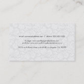 Farbenfrohe Retro-Blumendelle und weißer Blumendac Visitenkarte (Rückseite)