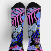 Farbenfrohe Retro-Blumenfutter, Bontanic Folies Socken (Oben)