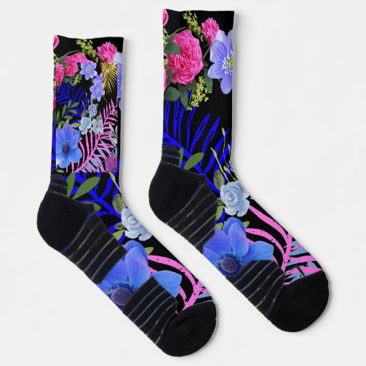 Farbenfrohe Retro-Blumenfutter, Bontanic Folies Socken (Rechts)