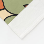 Farbenfrohe Retro-Blumenmuster im 70er-Stil. Vinta Fleecedecke (Ecke)