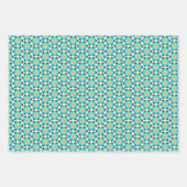 Farbenfrohe Retro-Blumenmuster mit geschliffenen B Geschenkpapier Set (Vorderseite 3)