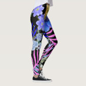 Farbenfrohe Retro-Blumenzange Leggings (Rechts)