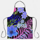 Farbenfrohe Retro-Blumenzange Schürze (Vorderseite)