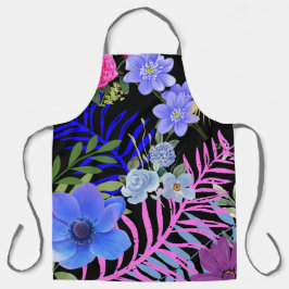 Farbenfrohe Retro-Blumenzange Schürze