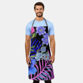 Farbenfrohe Retro-Blumenzange Schürze (Getragen)