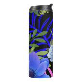 Farbenfrohe Retro-Blumenzange Thermosbecher (Nach links gedreht)