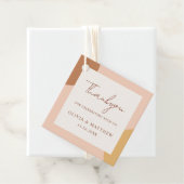 Farbenfrohe Retro-Boheme-Bögen Danke Hochzeit Geschenkanhänger (Beispiel)