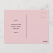 Farbenfrohe Retro Boho Floral Happy Birthday Postkarte (Rückseite)