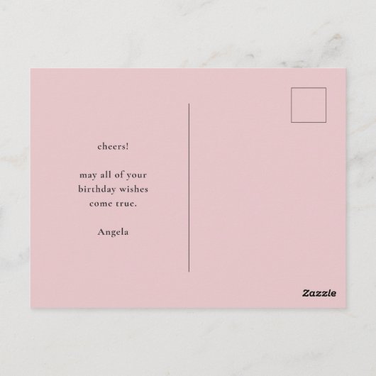 Farbenfrohe Retro Boho Floral Happy Birthday Postkarte (Rückseite)