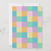 Farbenfrohe Retro-Brettspiele Einladung (Rückseite)