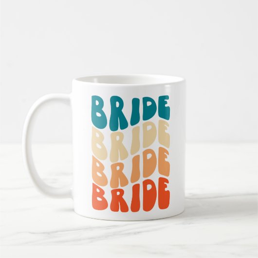 Farbenfrohe Retro Bride Tasse Geschenke für Brille (Links)