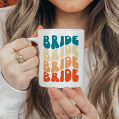 Farbenfrohe Retro Bride Tasse Geschenke für Brille