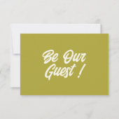 Farbenfrohe Retro Bright Bold einzigartige moderne RSVP Karte (Rückseite)