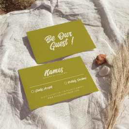 Farbenfrohe Retro Bright Bold einzigartige moderne RSVP Karte