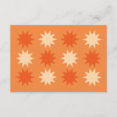 Farbenfrohe Retro Bright & Bold Hochzeitsdetails Begleitkarte (Rückseite)