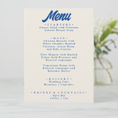 Farbenfrohe Retro Bright Funky Moderne Abendessen Menükarte (Stehend Vorderseite)