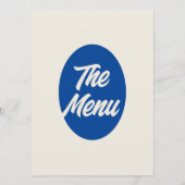 Farbenfrohe Retro Bright Funky Moderne Abendessen  Menükarte (Rückseite)