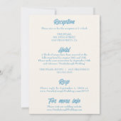 Farbenfrohe Retro-Bright-Moderne in einer Hochzeit Einladung (Rückseite)