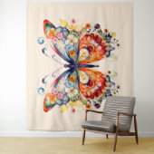 Farbenfrohe Retro-Butterfly Wandteppich (Beispiel)