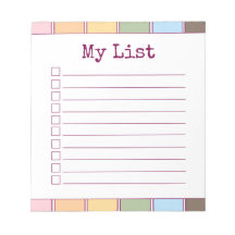 Farbenfrohe Retro-Checkliste