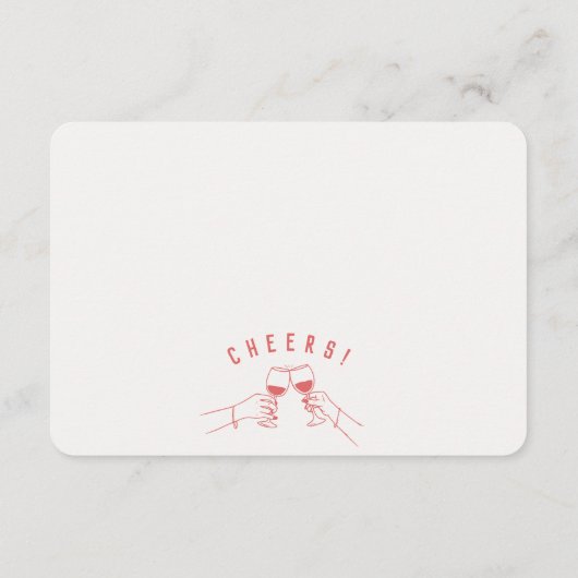 Farbenfrohe Retro Cocktail Bach Party Panoramafens Begleitkarte (Rückseite)