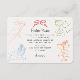 Farbenfrohe Retro Cocktail Bach Party Panoramafens Begleitkarte