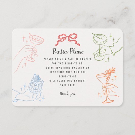 Farbenfrohe Retro Cocktail Bach Party Panoramafens Begleitkarte (Vorderseite)