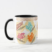 Farbenfrohe Retro-Cookie-Geschenktopf für Wertschä Tasse (Links)
