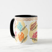Farbenfrohe Retro-Cookie-Geschenktopf für Wertschä Tasse (Vorderseite Links)